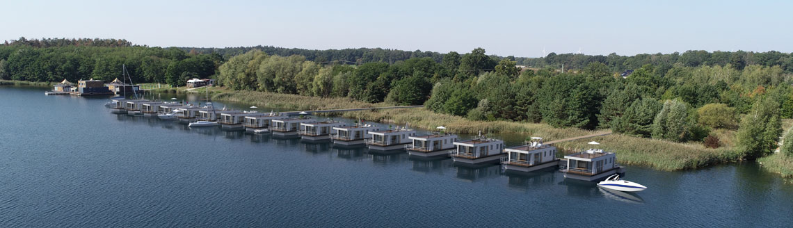 floating houses am Spreewald in Brandenburg